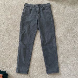 American Eagle Gray Corduroy Mom Jeans